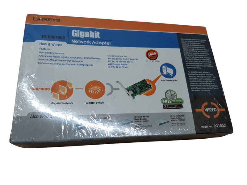 LINKSYS 10/100/1000 Gigabit PCI Network Card EG1032