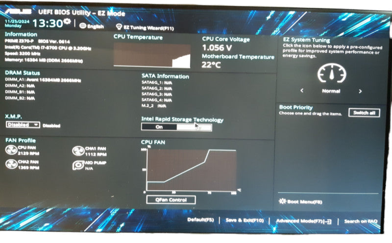Custom PC Prime Z370-P i7-8700 @ 3.20 GHz, 16GB Ram DDR4, No HDD