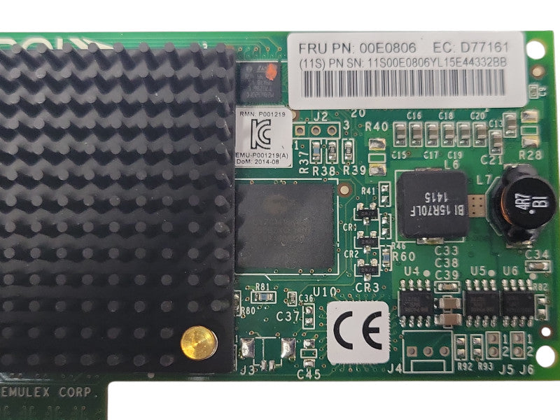 10N9824 LPE12002 00E0806 46C7006 IBM 8GB 2-PORT FIBRE PCI-E HBA w/SFP _