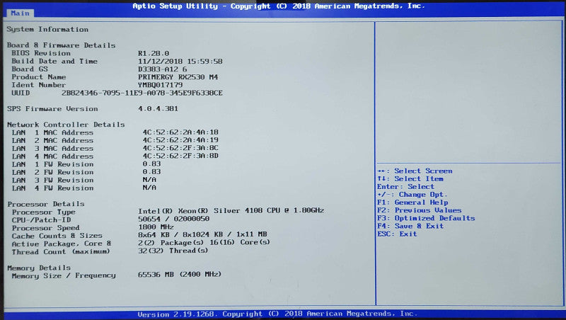 Fujitsu CommVault HS1300 1U 4x3.5", 2x Xeon Silver 4108 1.80GHz, 64GB DDR4