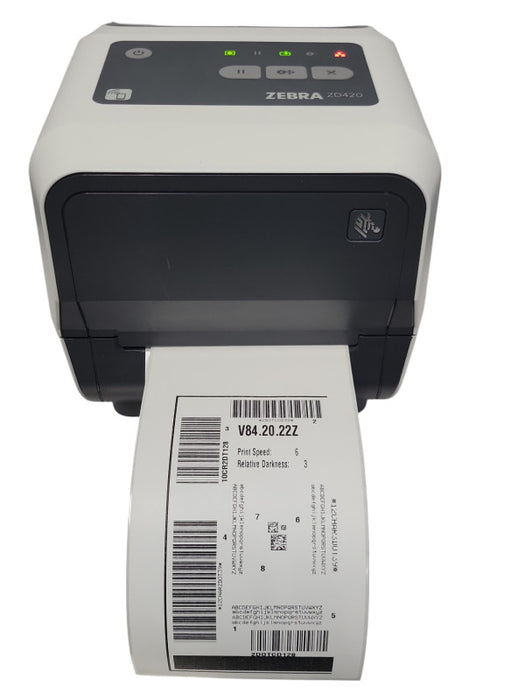 Zebra ZD420 Thermal Label Barcode USB Printer ZD42H42-T01E00EZ w/ AC Adapter Q_