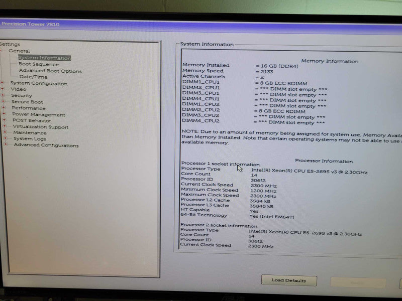 Dell Precision T7810 - 2x Xeon E5-2695 v3 | 16GB RAM | NO HDD | 825W PSU %
