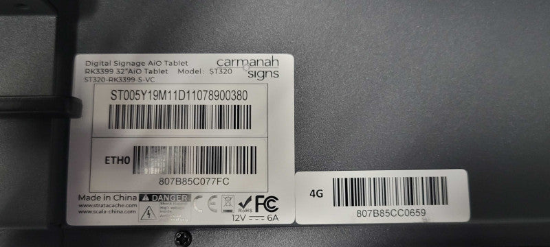 Open-Box Carmanah signs Digital Signage Tablet RK3399 32" AiO Tablet ST320 _