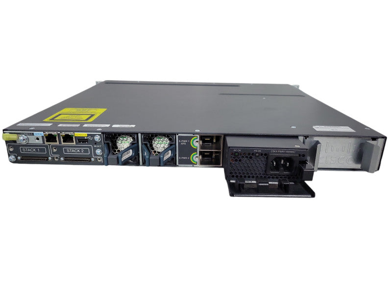 Cisco WS-C3750X-48PF-L 48-Port PoE+ Gigabit Switch w/C3KX-NM-1G 1x 1100W PSU !