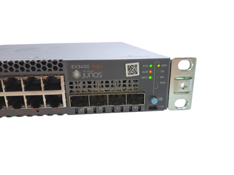 Juniper EX3400-48P | 48x 1G PoE+, 4x 10G SFP+, 2x 40G QSFP+ Network Switch