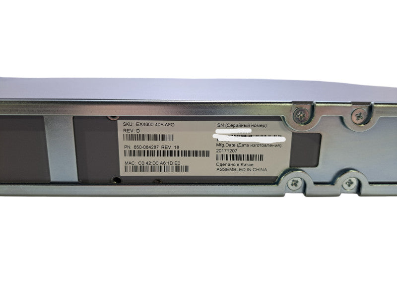 Juniper EX4600-40F-AFO Rev D | 24-Port 10G SFP+, 4-Port 40G QSFP+ | Dual AC