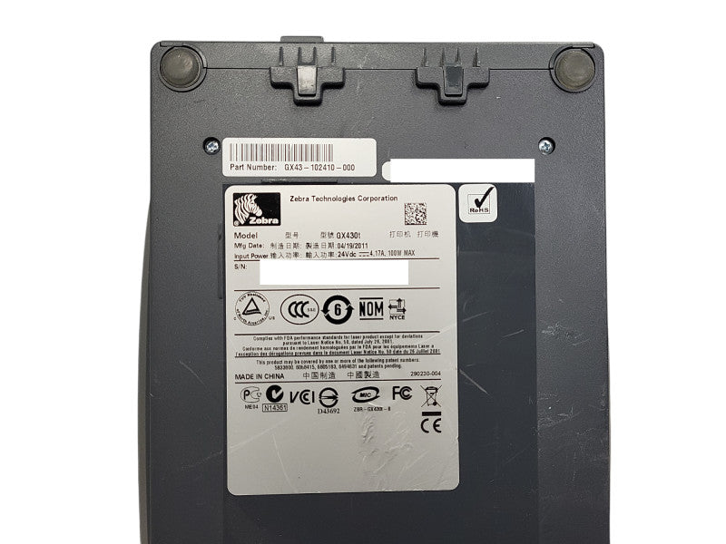 Zebra GX430t GX43-102410-000 Thermal Label Printer Q$