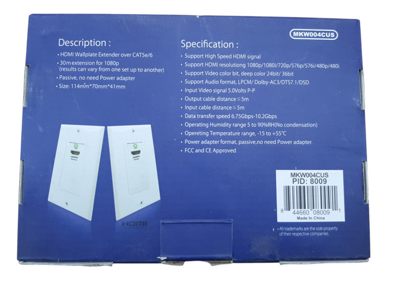 Monoprice HDMI Wall Plate w/ Extender HDMI OVER CAT5E/CAT6 | READ