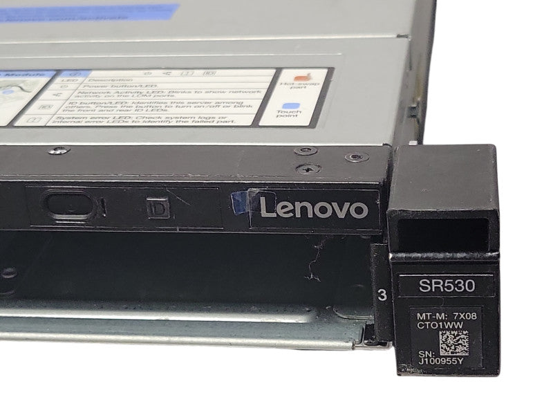 Lenovo SR530 1U server barebone, No HDD/CPU/RAM/Caddies, READ _