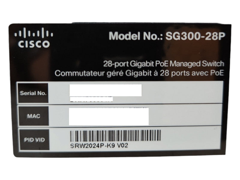 Cisco SG300-28P 28-Port Gigabit PoE Managed Switch SRW2024P-K9