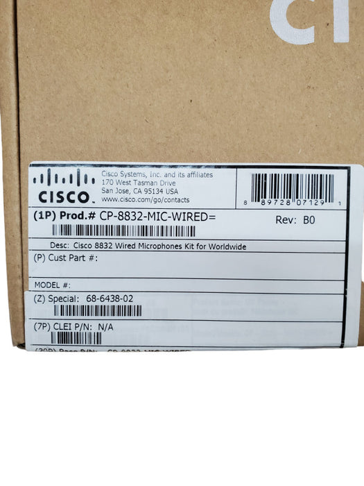 Cisco CP-8832-MIC-WIRED Wired Cisco 8832 Wired Microphone Kit | New Open Box