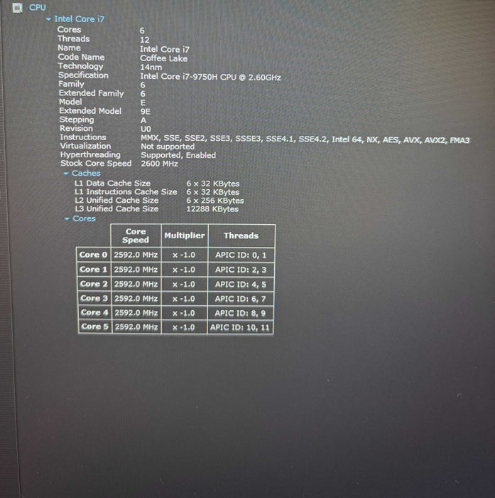 Dell Precision 7740 i7-9750H@2.6GHz RTX 4000 8GB GPU 64GB RAM 512GB SSD Q Lap200