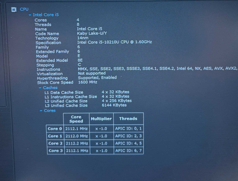 HP ProBook 440 G7 Intel Core i5-10210U@1.6GHz 16GB DDR4 RAM 256GB NVMe SSD Q Lap200