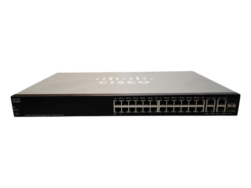Cisco SG300-28PP, 28-Port Gigabit PoE+ Managed Network Switch, 2x SFP