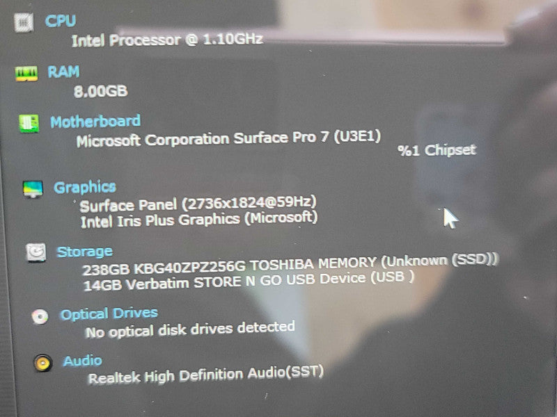 Microsoft Surface Pro 7| i5-1035G7| 8GB RAM| 256GB SSD READ β Lap200