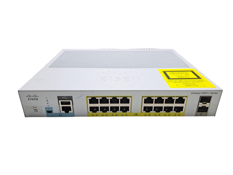 Cisco WS-C2960L-16PS-LL V01 | 16-Port Gigabit PoE+, 2x SFP Network Switch