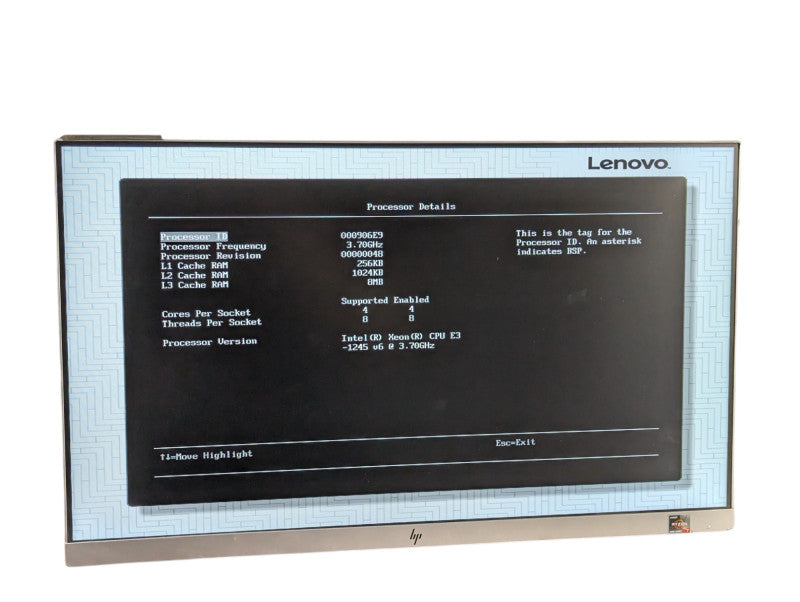 Lenovo System x 3250 M6 Intel Xeon E3-1245 v6 @ 3.70 Ghz 32GB RAM  -
