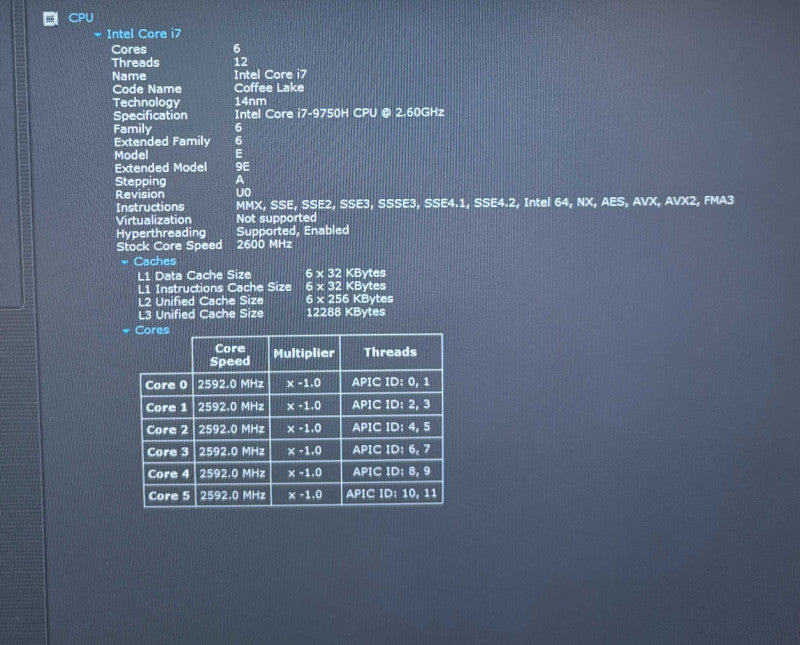Dell XPS 15 7590 i7-9750H@2.6GHz GeForce GTX 1650 4GB GPU 32GB RAM 512GB SSD  Lap200