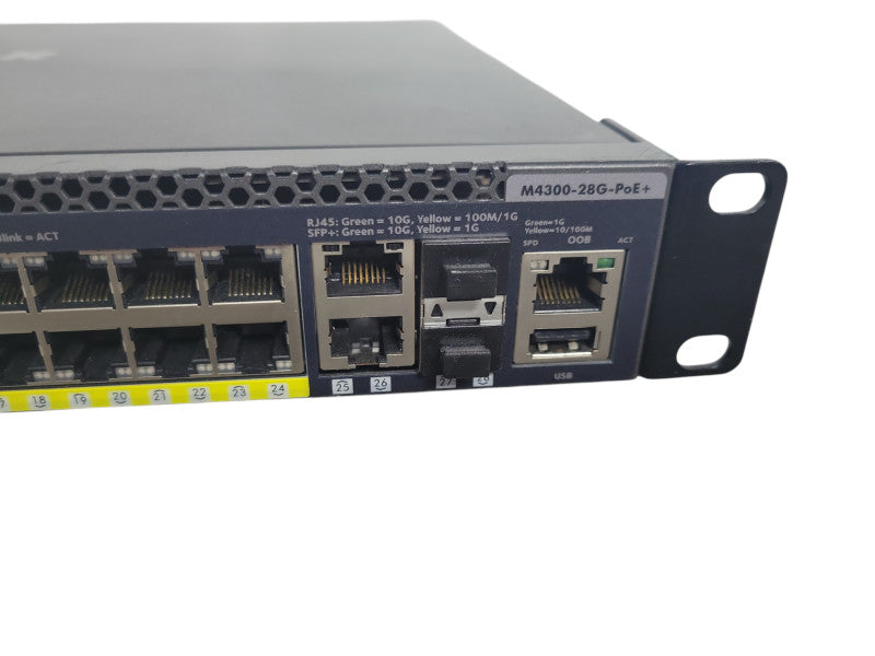 Netgear M4300-28G-PoE+ GSM4328PB 24 Port Gigabit PoE L3 Switch with 10Gb Upli !