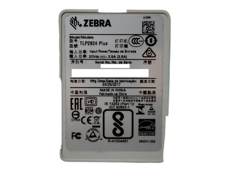 Zebra TLP2824 Plus Thermal Label Printer, READ