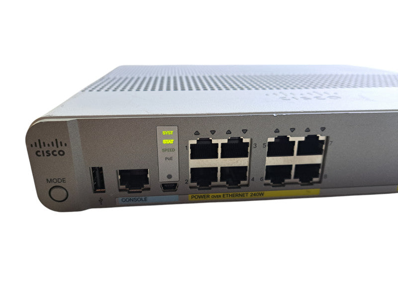 Cisco WS-C3560CX-8PC-S V02 | 8-Port Gigabit PoE+ 240W Silent Switch | 2x SFP