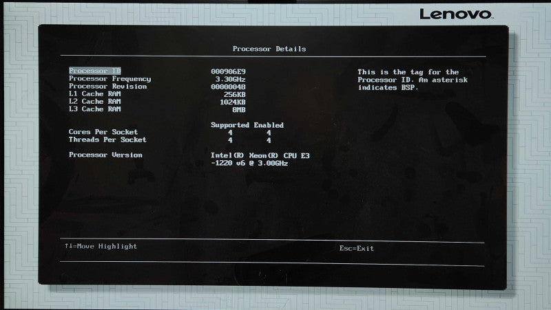 Lenovo System x3250 M6 1U 4x3.5", Xeon E3-1220v6 3.00GHz, 64GB RAM, 1xPSU