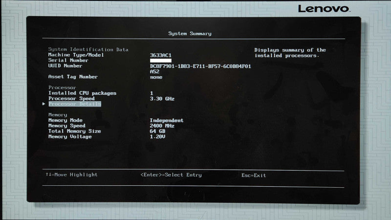 Lenovo System x3250 M6 1U 4x3.5", Xeon E3-1220v6 3.00GHz, 64GB RAM, 1xPSU