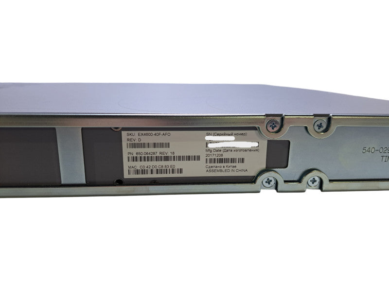 Juniper EX4600-40F-AFO Rev D | 24-Port 10G SFP+, 4-Port 40G QSFP+ | Dual AC