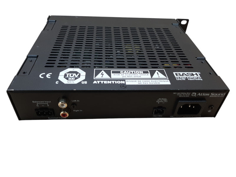 Atlas Sound PA40G Commercial Power Amplifier w/ Rack Mount