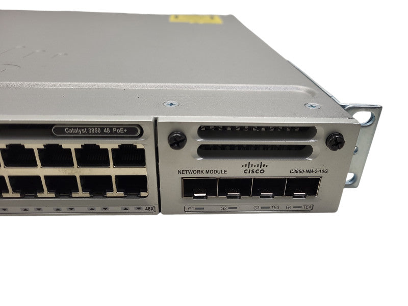 Cisco WS-C3850-48F-E 48-Port PoE Ethernet Network Switch C3850-NM-2-10G $