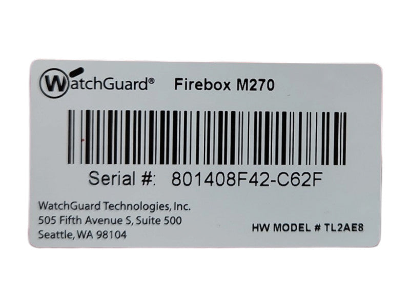 Firebox M270 WatchGuard 8-Port Firewall Security Appliance