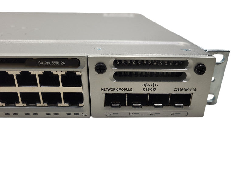 Cisco Catalyst WS-C3850-24T-S 24-Port Gigabit Managed Switch C3850-NM-4-1G $