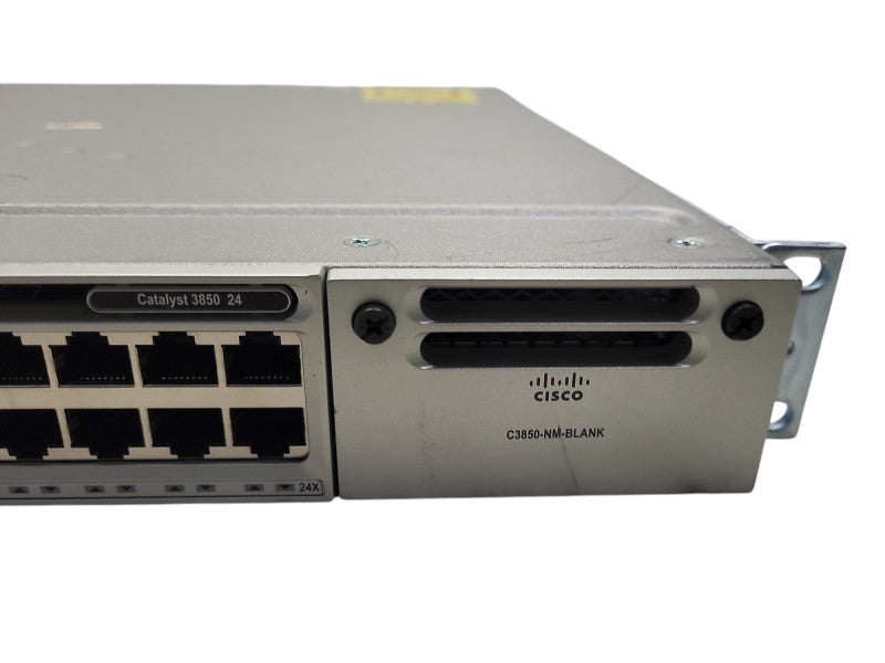 Cisco WS-C3850-24T-L 24-Port Gigabit Switch w/ 2x 315W PSU & Ears $