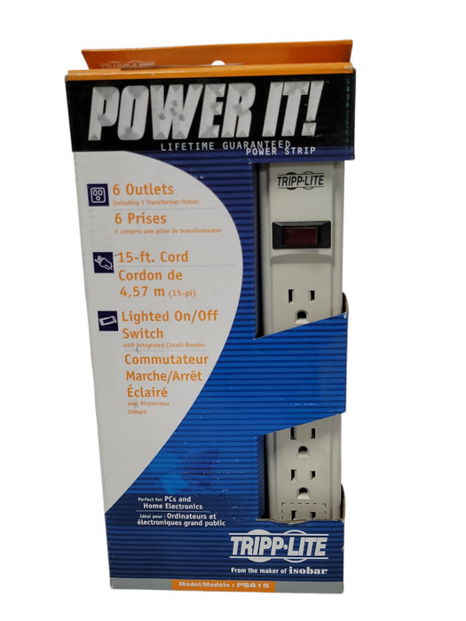 New Tripp-Lite Power IT! 6-Outlet 15-Ft Cord PS615 _