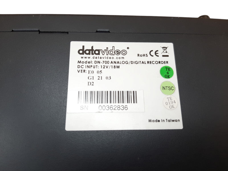 DataVideo Analog/Digital Recorder DN/700, NO HDD