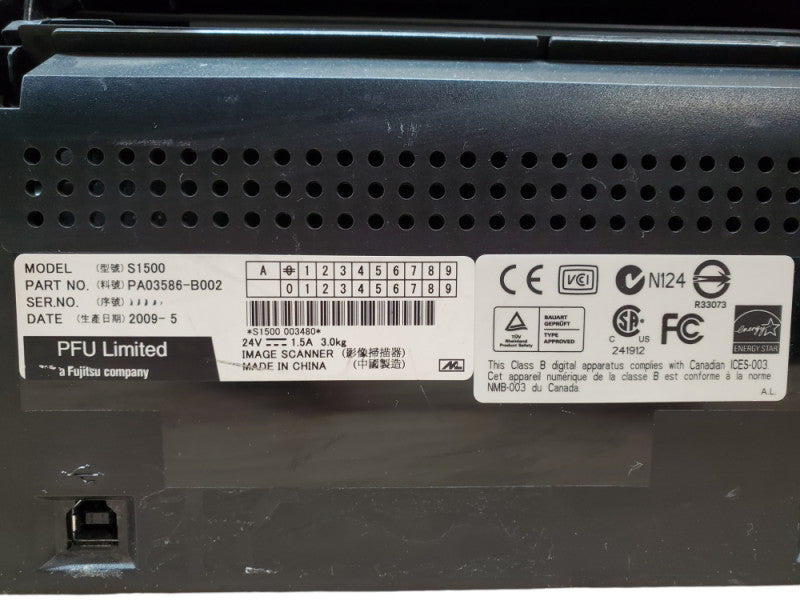 Fujitsu ScanSnap S1500 | Document Sheet-Fed Scanner | *READ*