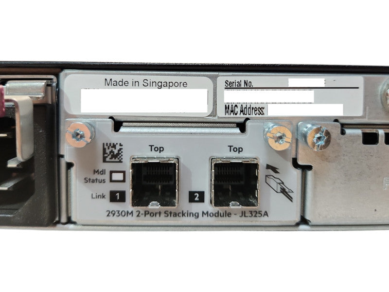 HPE Aruba HP 2930M 48 port POE JL322A w/ JL325A Stacking Module