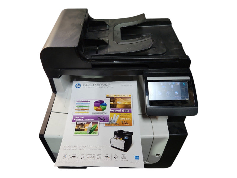HP LaserJet Pro CM1415fnw Color MFP AIO Color Laser Printer w/ Toner