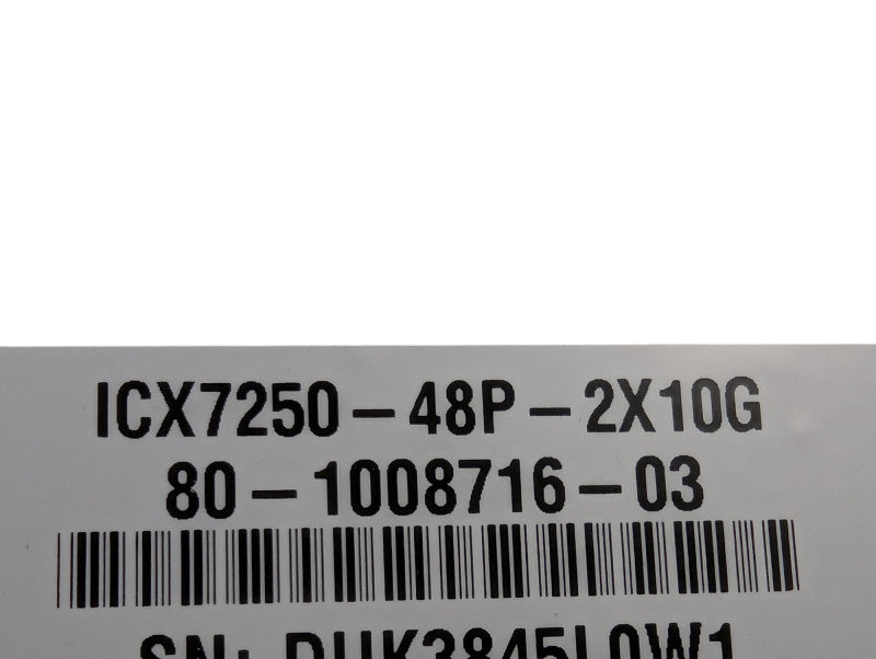 Brocade ICX 7250-48P ICX7250-48P-2X10G 48 Port Gigabit Managed Switch  Q-