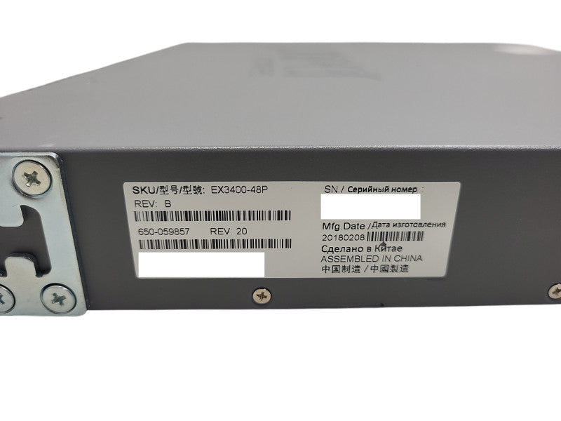 Juniper EX3400-48P | 48x 1G PoE+, 4x 10G SFP+, 2x 40G QSFP+ Network Switch READ $