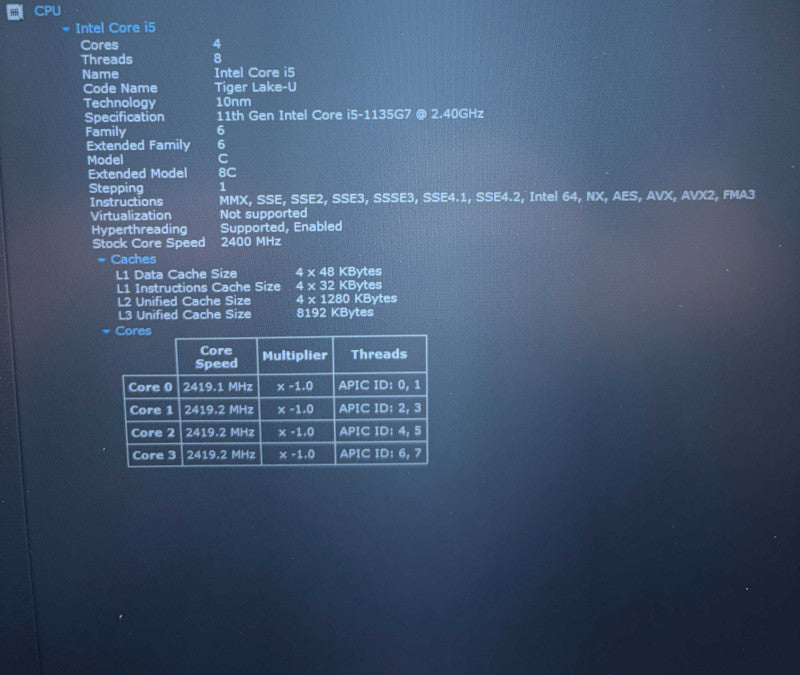 Lenovo ThinkPad E15 Intel Core i5-1135G7@2.4GHz 16GB DDR4 RAM 256GB NMMe SSD