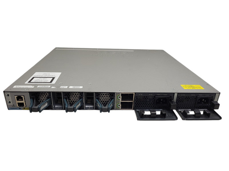 Cisco WS-C3850-48F-S 48 Port GB PoE+ 3850 Switch w/ C3850-NM-2-10G and 2x PSU READ $