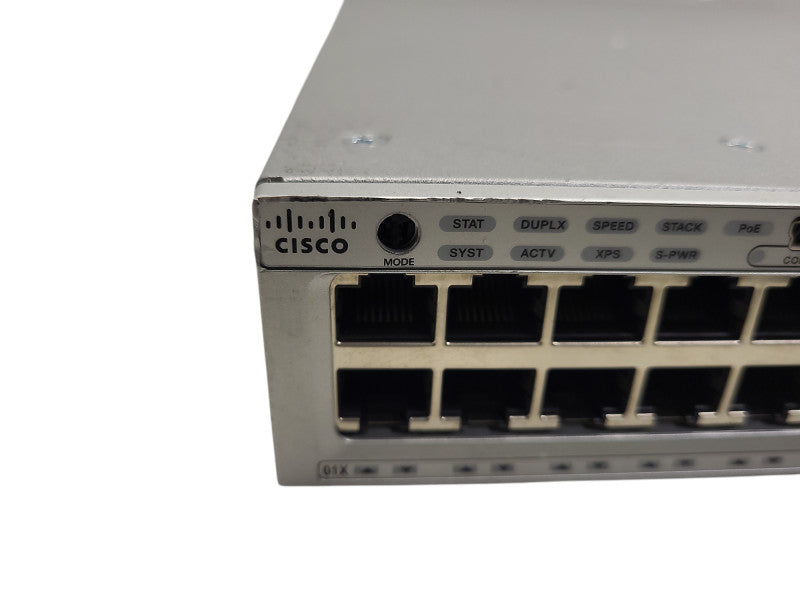 Cisco WS-C3850-48F-S 48 Port GB PoE+ 3850 Switch w/ C3850-NM-2-10G and 2x PSU READ $