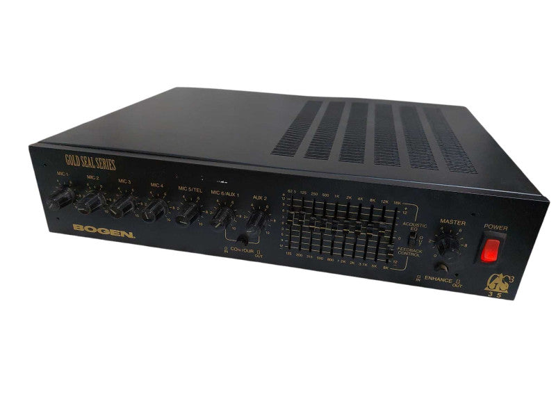 Bogen Gold Seal Series GS35 Amplifier 10-Band Graphic Equalizer  =
