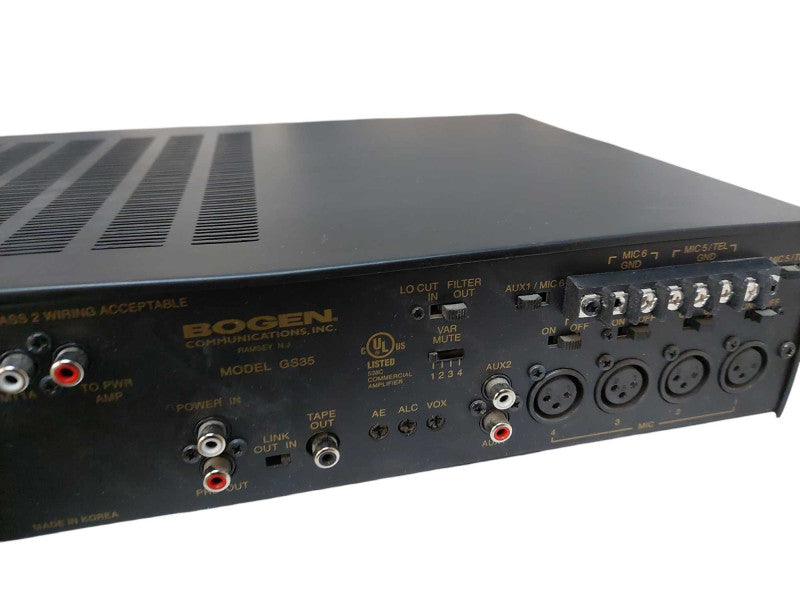 Bogen Gold Seal Series GS35 Amplifier 10-Band Graphic Equalizer  =