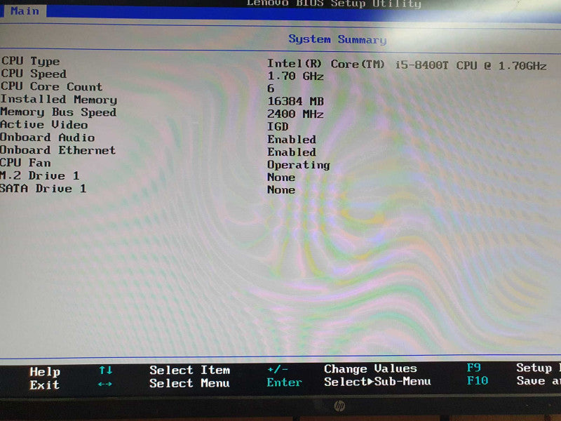 Lenovo ThinkCentre USFF M720q Intel i5-8400T @ 1.70GHZ 16GB RAM