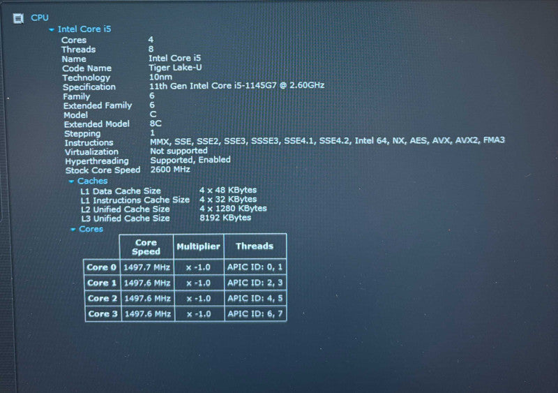 Dell Latitude 5420 Core i5-1145G7@2.6GHz 16GB RAM 256GB SSD READ!  Lap200