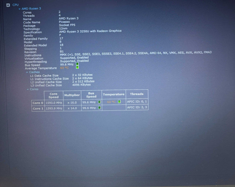 HP Laptop 15 AMD Ryzen 3 3250U@2.6GHz 16GB RAM 256GB SSD READ  BudLap
