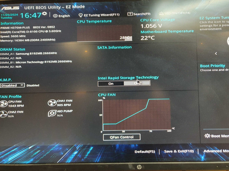 i3-8100 @ 3.6GHz | ASUS PRIME H370M-PLUS | 16GB DDR4 Desktop Tower