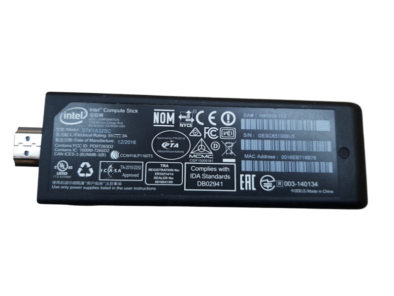 Intel Compute Stick, Intel Atom X5-Z8330 2GB RAM, 32GB Storage